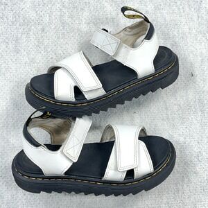 Dr. Martens Girls Vossie White Sandals Girls Size 1 Doc Martens Soft White